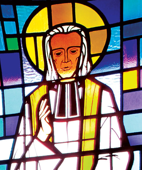 St John Vianney Blessing Stained Glass Window