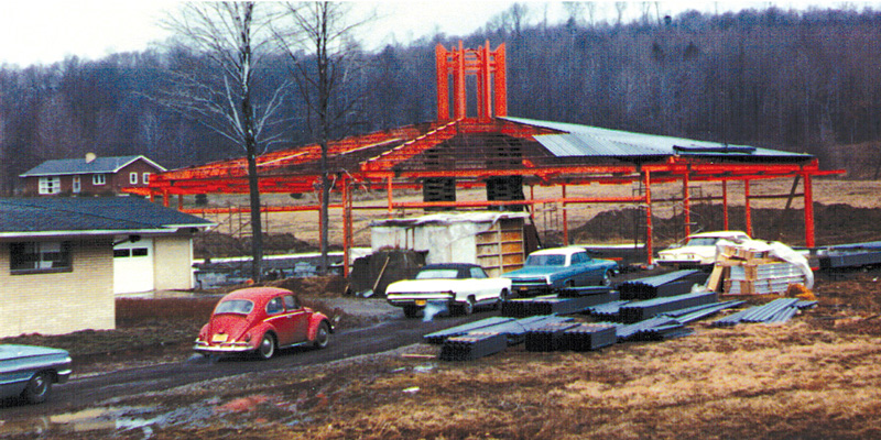 Steel Substructure for New Church under Construction 1966