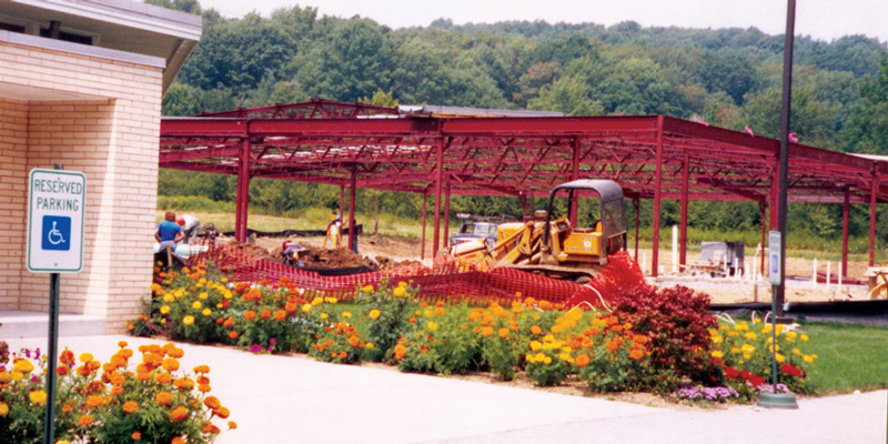 Steel Substructure of new Church Hall, 1992
