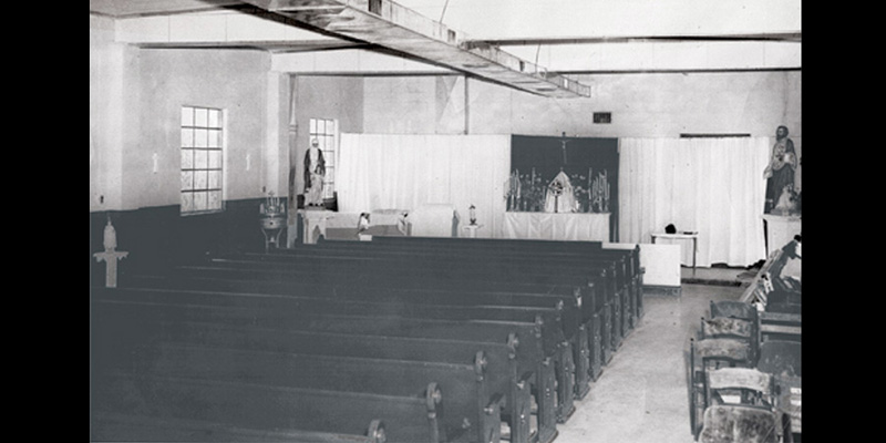 Interior of First Parish Church c. 1950